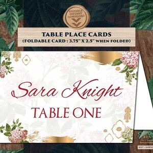 Garden Place Cards Wedding as Greenery Table Cards, Place cards Indian & Wedding Name tags Indian, Indian table decor as Food Labels Indian