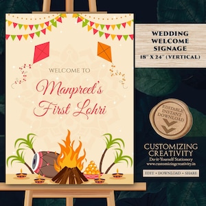 Lohri posters Welcome to Lohri Sign, Lohri decor signs & Welcome Lohri signs, Lohri Party signs Lohri Welcome Signs as Lohri decoration