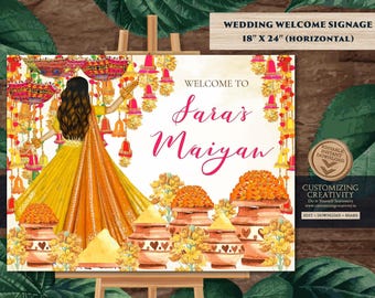 Welcome Signs Maiyaan & Maiyan Welcome signs, Maiyan Signs as Haldi signs, Haldi Welcome sign as Maiyaan Signs, Maiyaan Welcome signs Haldi