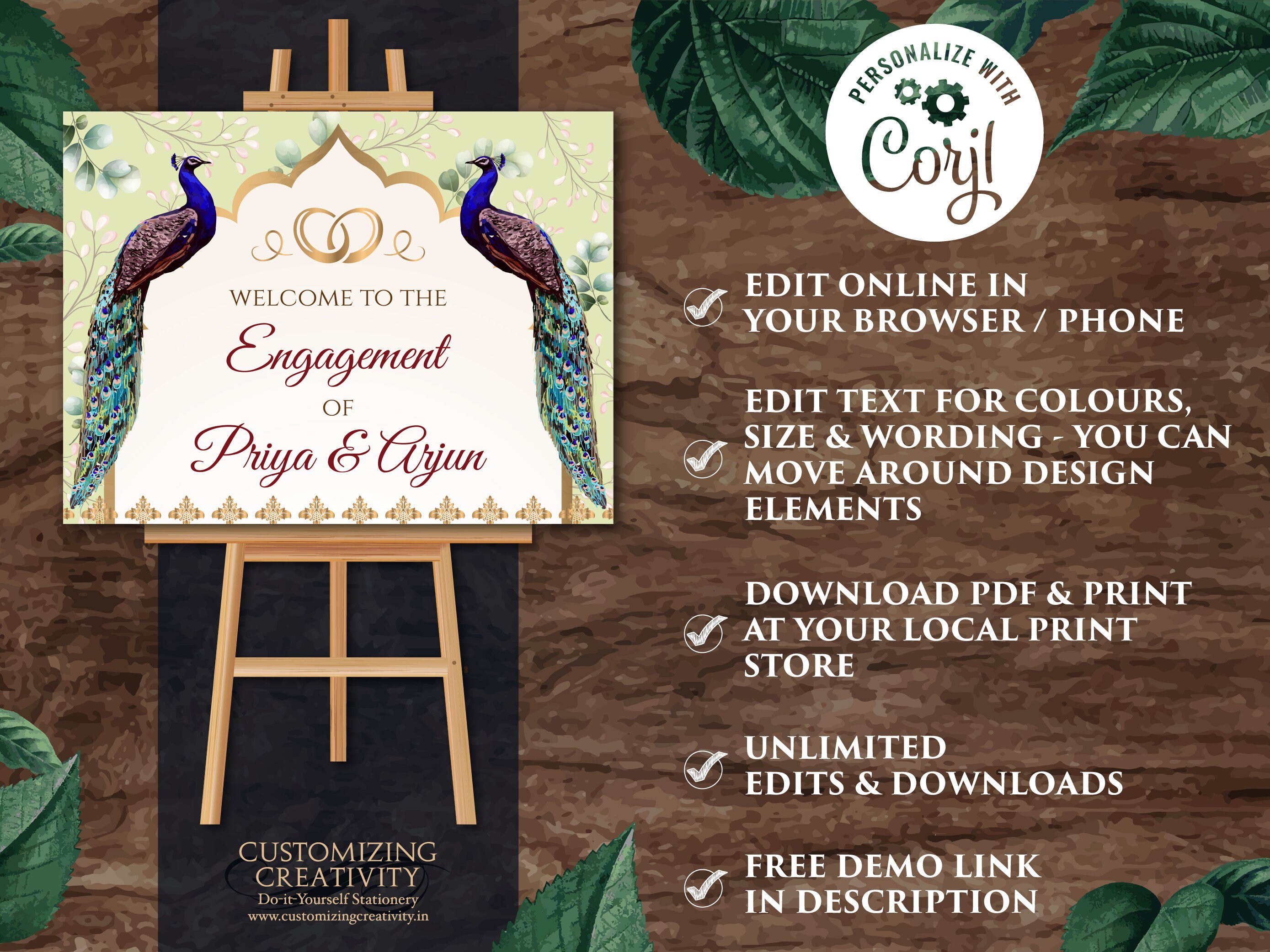 Punjabi Engagement Welcome Board & Engagement Ceremony Sign - Etsy