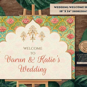 Indian Wedding decor & Wedding Welcome sign Indian, Hindu Wedding signs as Indian Welcome signs, Indian Wedding signs as Hindu Wedding signs