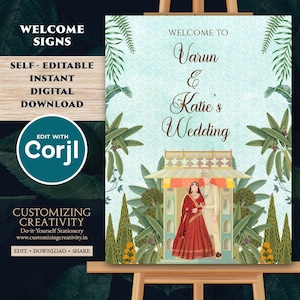 Hindu Wedding signs Indian Welcome signs, Hindu Wedding Welcome signs Indian Wedding decor, Indian Wedding signs as Indian Wedding sign