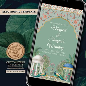 Cartão de casamento indiano Convite de casamento hindu, convite de casamento indiano digital e cartão de casamento hindu Convite hindu Convite de casamento hindu