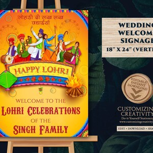 Lohri Welcome Signs & Lohri posters, Lohri decoration as Welcome to Lohri Sign, Lohri Party signs as Welcome Lohri signs, Lohri decor signs