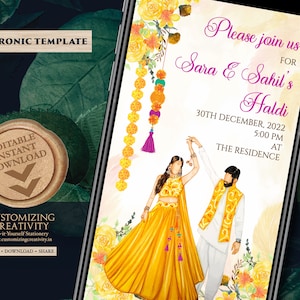Holud lädt als Pithi Karten, Haldi Einladungen & Pithi Invites, Haldi Einladungskarte als Pithi Einladungen, Gaye Holud Einladung als Haldi Karte