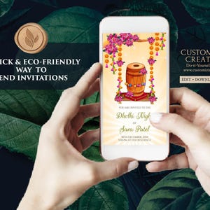 Dholki Night Invitation: Pakistani Wedding, Mehndi Cards (Digital Download) image 6