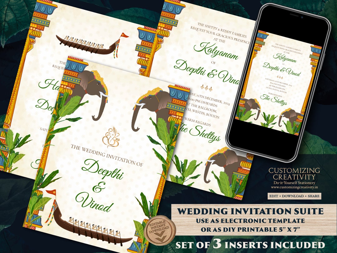 Tamil Wedding Cards & Tamil Wedding Invitation, South Indian Wedding