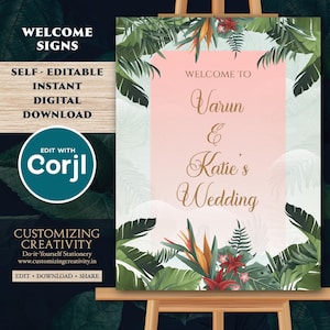 Indian Wedding Welcome signs Hindu Wedding decor, Indian Welcome signs & Hindu Wedding signs, Indian Wedding signs as Indian Wedding sign
