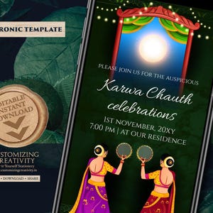 Karwa Chauth invite Digital Karva Chauth cards & Digital Karwa Chauth invitations, Karva Chauth invitations as Karva Chauth invites Digital