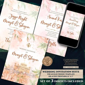 Punjabi Shaadi card Sikh Wedding invitation, Sikh wedding card & Punjabi Wedding invitation, Indian wedding invitation Sikh wedding invite
