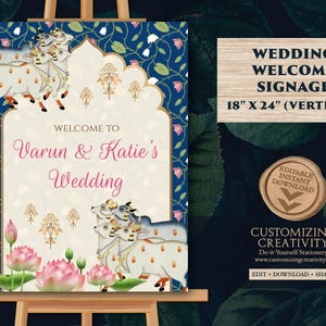 Hindu Wedding signs as Indian Wedding decor, Indian Wedding signs & Hindu Wedding signs, Wedding Welcome sign Indian as Indian Welcome signs