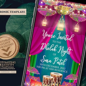 Dholki invitations as Dholki invites, Dholak invitation & Dholak Invite Digital as Dholak night invitations, Pakistani Dholki invite Digital