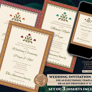 Invitations de mariage indiennes comme carte de mariage hindou, invitations hindoues mariage comme invitation de mariage royal, invitation indienne pour mariages hindous