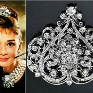 AUDREY HEPBURN Headpiece Crown,  Audrey Hepburn Tiara Breakfast at Tiffany's ,Audrey Hepburn Costume Cosplay, Celebrity Bridal Headpiece