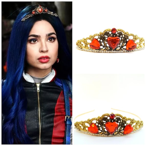 Sale Red Heart Crown Evie Descendants 3 Crown Disney Descendants 3 Tiara Evie Costumeevie Gold Tiara Red Heart Crown Descendants