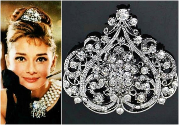 SALE AUDREY HEPBURN Headpiece breakfast at Tiffany s Audrey Hepburn Costume Cosplay celebrity Inspired Bridal Headpiece Etsy