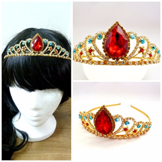Elena of Avalor Crown princess ELENA Tiara princess Crown princess Elena Rhinestone Tiara princess Elena Halloween Costume Red Blue Crown Etsy