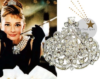 Couronne de diadème AUDREY HEPBURN, casque Audrey Hepburn Breakfast at Tiffany's, cosplay costume Audrey Hepburn, casque de mariée de célébrité