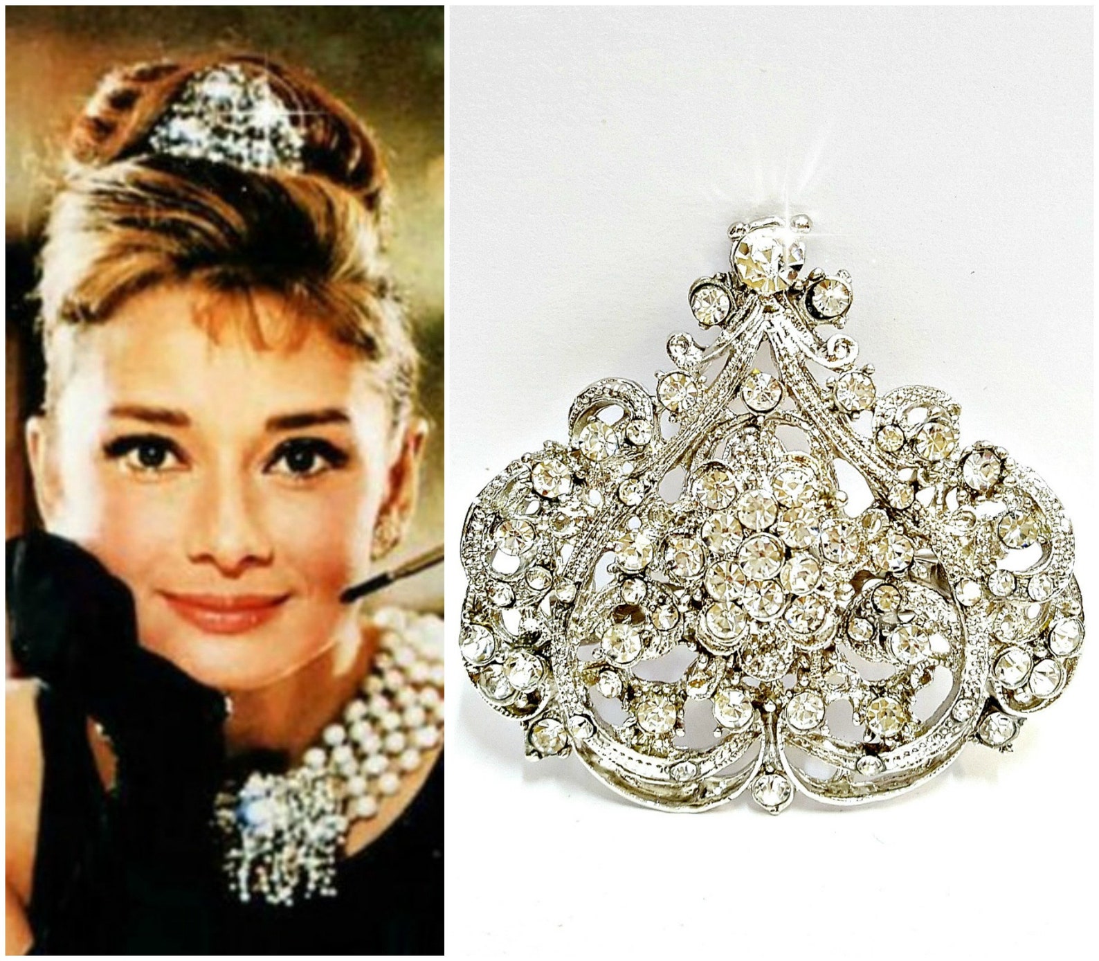 AUDREY HEPBURN Tiara Crown Audrey Hepburn Headpiece Breakfast | Etsy UK