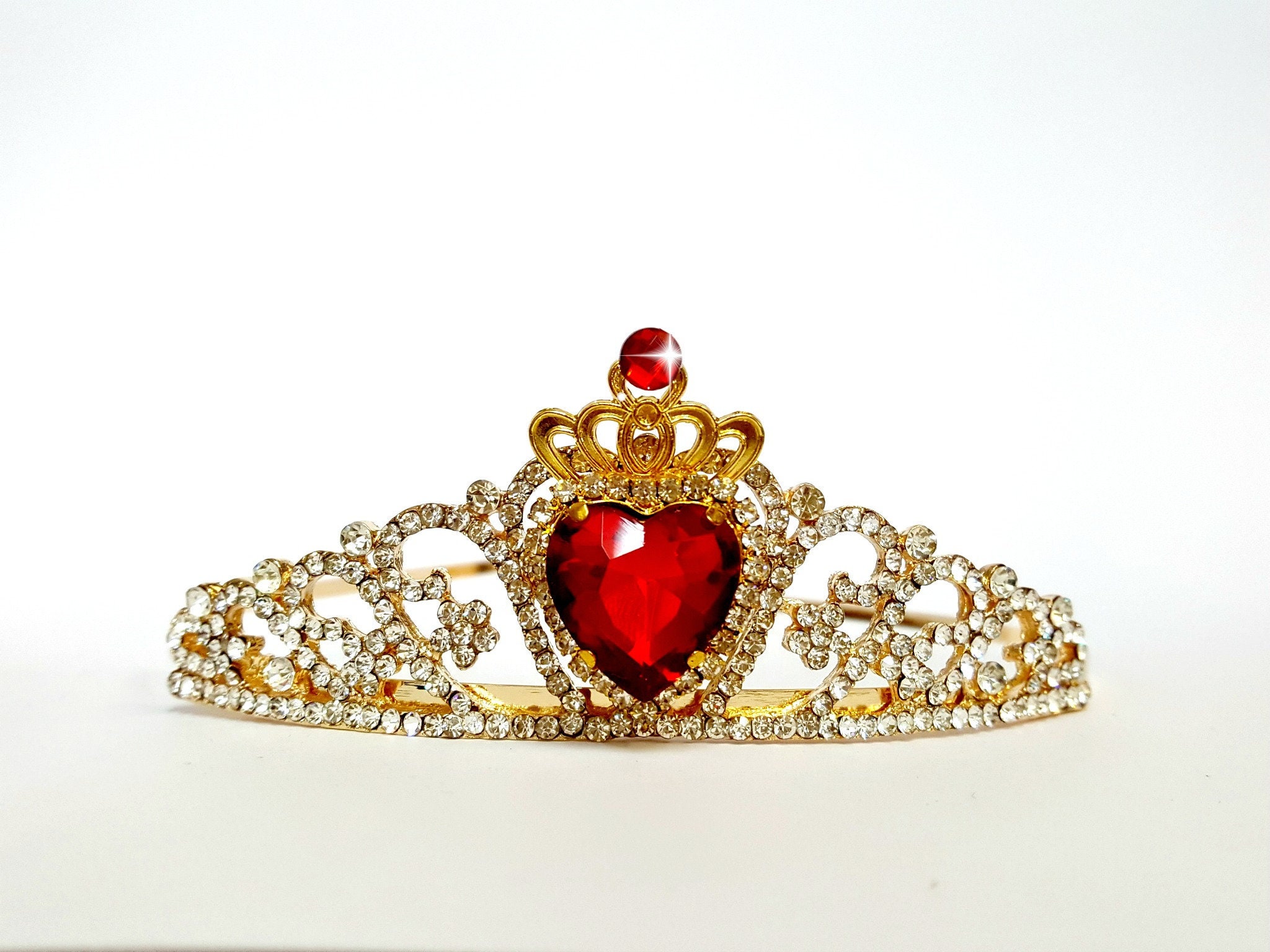 Sale Red Heart Crown Evie Descendants 3 Crown Disney Etsy