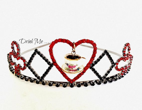 ApplemintHouse Queen of Hearts Crown, Queen of Hearts Costume, Queen of Heart Costume , Queen of Hearts Tiara, Queen of Hearts Headbands, Queen of Hearts