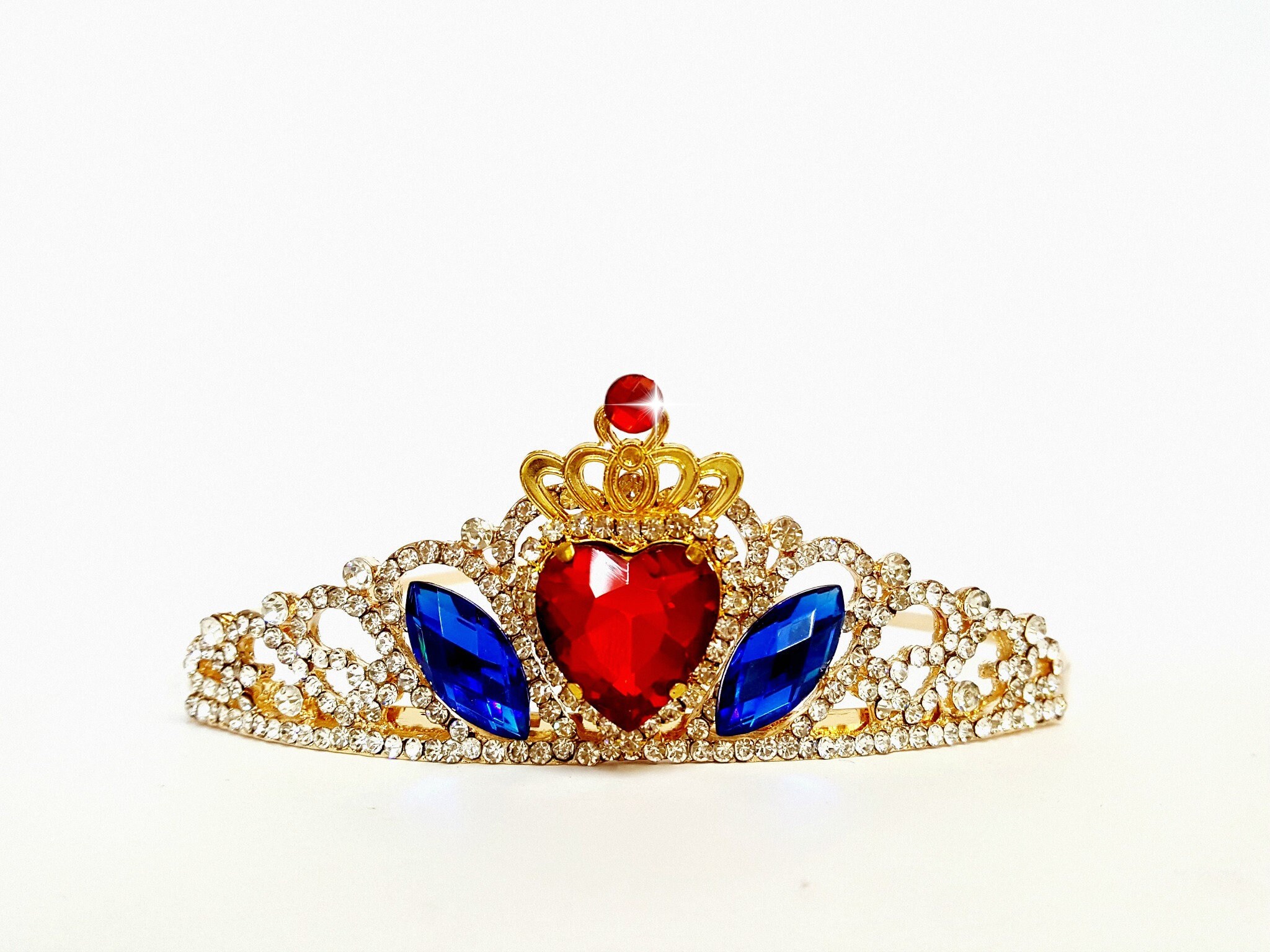 Descendants 3 Crown Red Blue Heart Crown Evie Disney Etsy