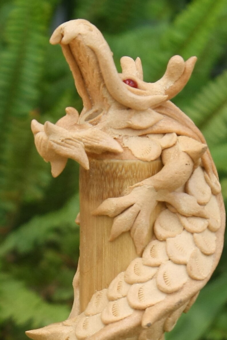Dragon Sculpture Paint Your Own Dragon Art Incense Holder Bamboo Statue with Free 25gm Incense Sticks