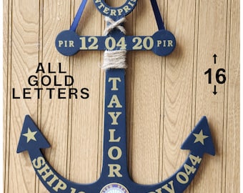 PIR Navy Anchor/Personalized Navy Anchor/Sailor Graduation Gift