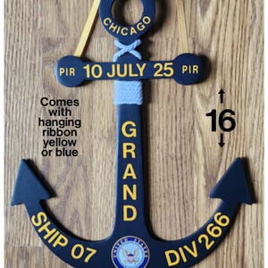 Custom Navy Anchor Gift | Personalized Navy Sign | Navy Boot Camp Graduation Keepsake