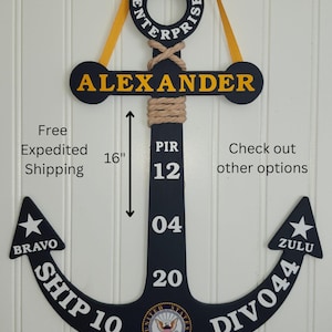 PIR Navy Anchor/Sailor Graduation Gift/Custom Anchor