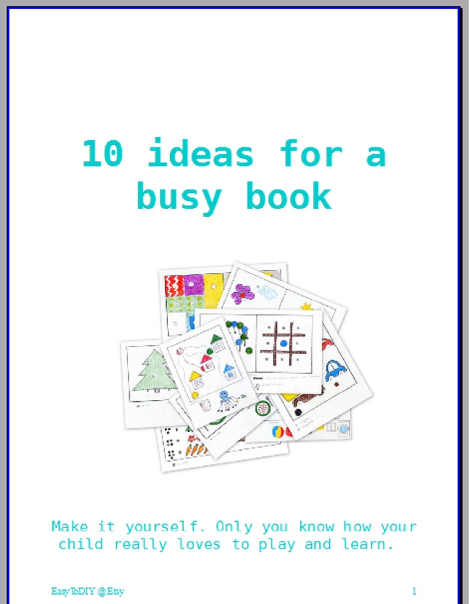 10 Ideas for a Busy Book (PDF) - Etsy