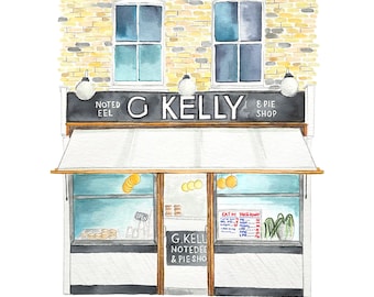 G Kelly Eel and Pie shop Roman Road Bethnal Green East London Print