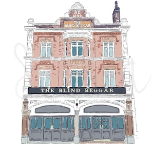 Konsttrycket The Blind Beggar Pub London, E1