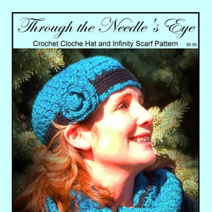 Crochet Cloche Hat and Infinity Scarf Pattern image 1