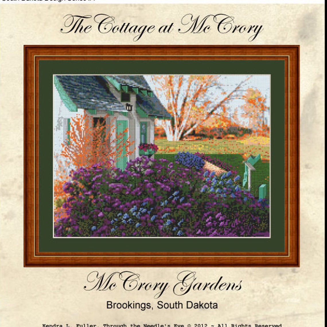 The Cottage at Mccrory Gardens Original Cross Stitch Design Pattern Etsy