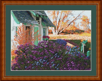 The Cottage at McCrory Gardens - Original Cross Stitch Design Pattern