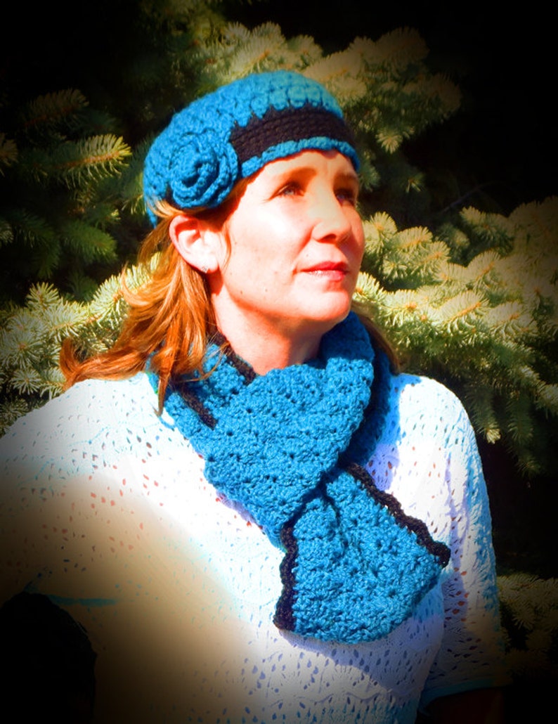 Crochet Cloche Hat and Infinity Scarf Pattern image 4