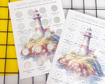 Scottish Lighthouse Hunt Scratch Off Poster