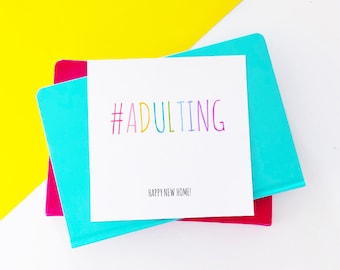 Adulting Funny New Home Card, New Home Owner Card, New House Card, Housewarming Card