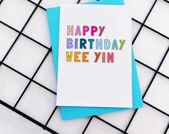 Scottish Wee Yin Birthday Card
