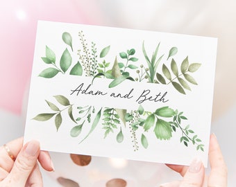 Botanical Engagement Card - Wedding or Anniversary