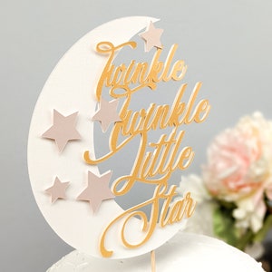 Twinkle Twinkle Little Star Cake Topper | Twinkle Twinkle Nursery Rhyme | Fairytale Party Decor | Twinkle Twinkle Baby Shower Decoration