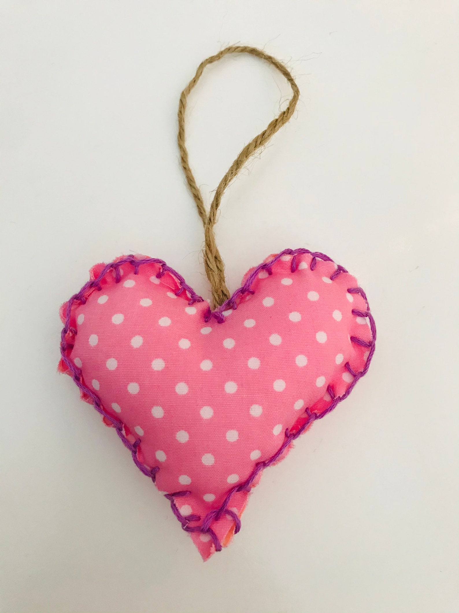 Handmade Fabric Hanging Hearts Etsy.de