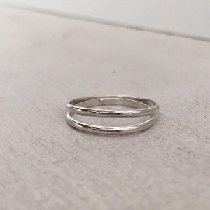 Stacking Ring. Sterling Silver Ring. Skinny Ring. Silver Stacking Ring. Minimalist Ring. Stackable Ring. Thin Ring. Silver Band.