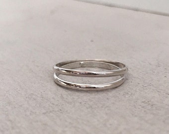 Stacking Ring. Sterling Silver Ring. Skinny Ring. Silver Stacking Ring. Minimalist Ring. Stackable Ring. Thin Ring. Silver Band.