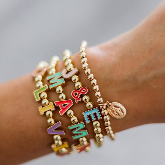Alphabet letter bracelet shop
