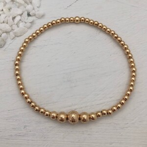 Gold Bead Sparkly Bracelet. Gold Beaded Bracelet. Gold Sparkle Beads. Stretch Bracelet. Layering Bracelet. Stacking Bracelet.