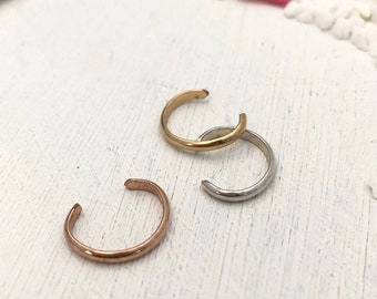 Hand Formed Ear Cuff.  Ear Sweeps. Handmade Ear Cuff. Ear Climbers. No Pierce Ear Cuff. Sterling Ear Cuff. Rose Gold Ear Cuff. Gold Ear Cuff