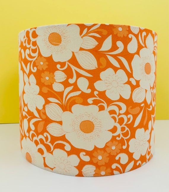 Retro Lampshade 25cm Orange Lampshade Retro Lampshade Table
