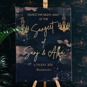 Dance Away- Printable Indian Wedding Sangeet / Dance Party Sign Template- Instant Download, Cocktail Night Wedding Decor Welcome DGWS27